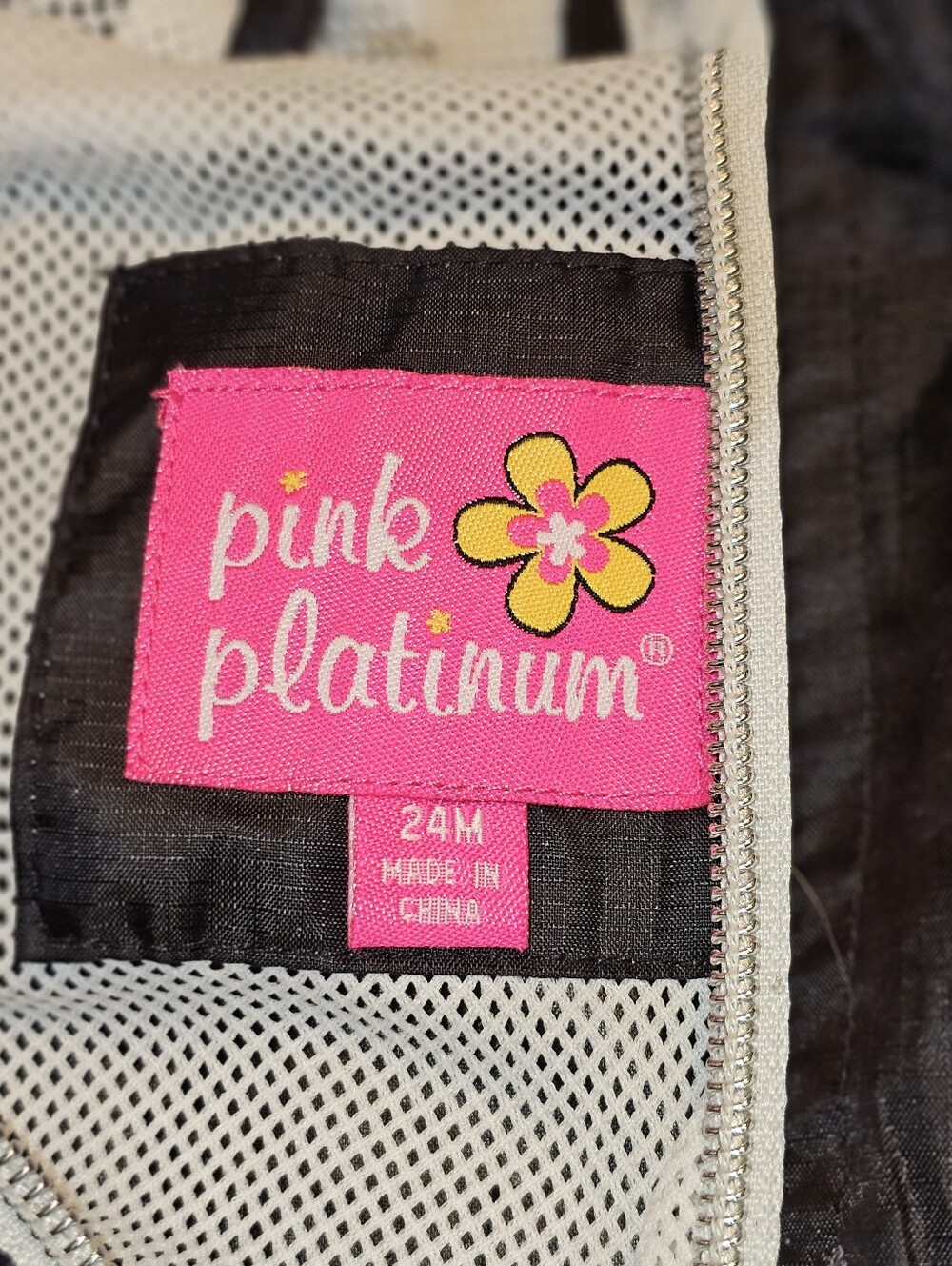 Pink Platinum girls windbreaker Size 2 Black - Picture 7 of 7